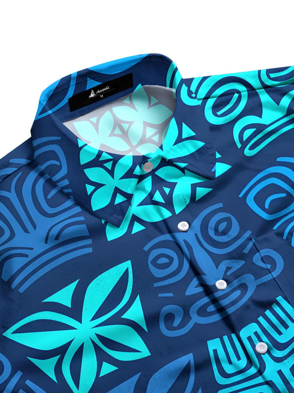 Hawaiianische Herren -Taschen -Kurzarmhemden