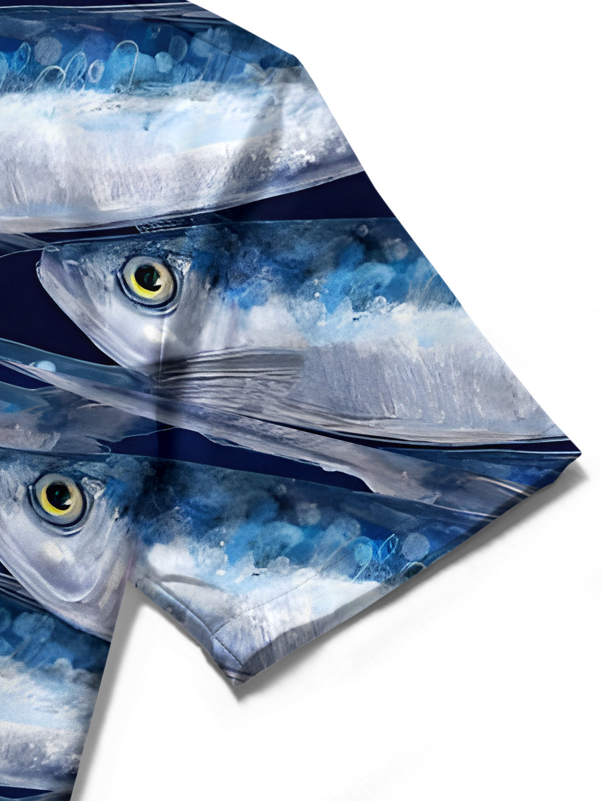 Fisch -Herren -Taschen -Kurzarmhemden