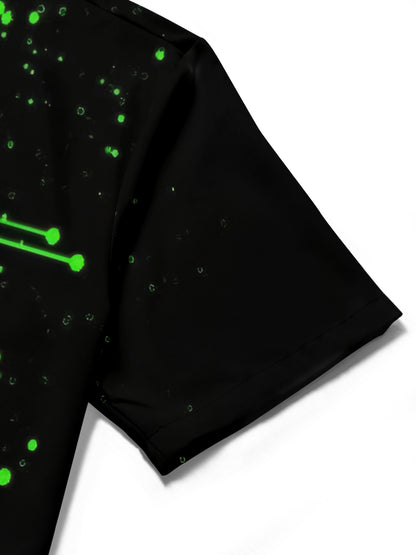 Geometrische Print -Herren -Taschen -Kurzärmel -Shirts