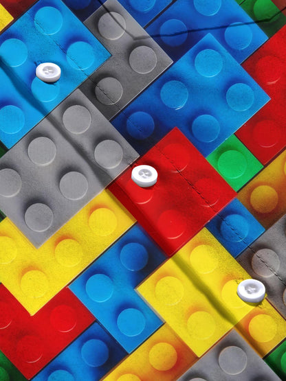 Building Block Print Herren -Tasche Kurzarm Shirts