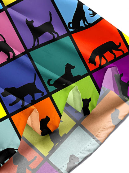 Katze -Hund -Taschen -Taschen -Kurzarmhemden