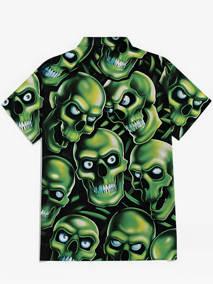 Schädeldruck Herren -Taschen -Kurzärmel -Shirts