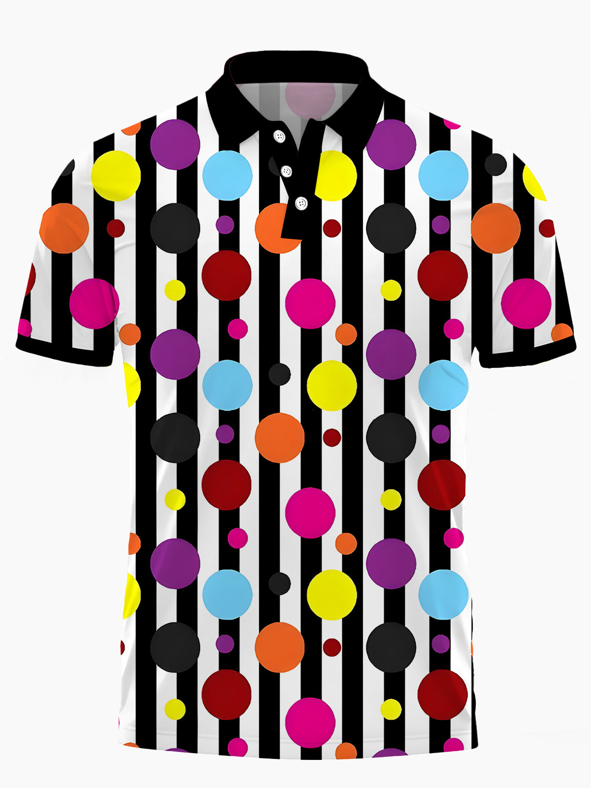 Point Herren Kurzärmel -Tasten -Polo -Shirt