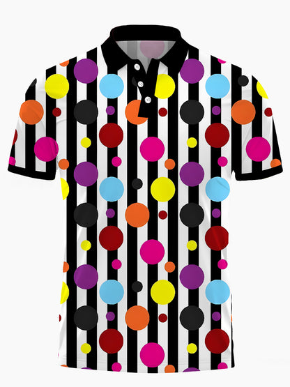 Point Herren Kurzärmel -Tasten -Polo -Shirt