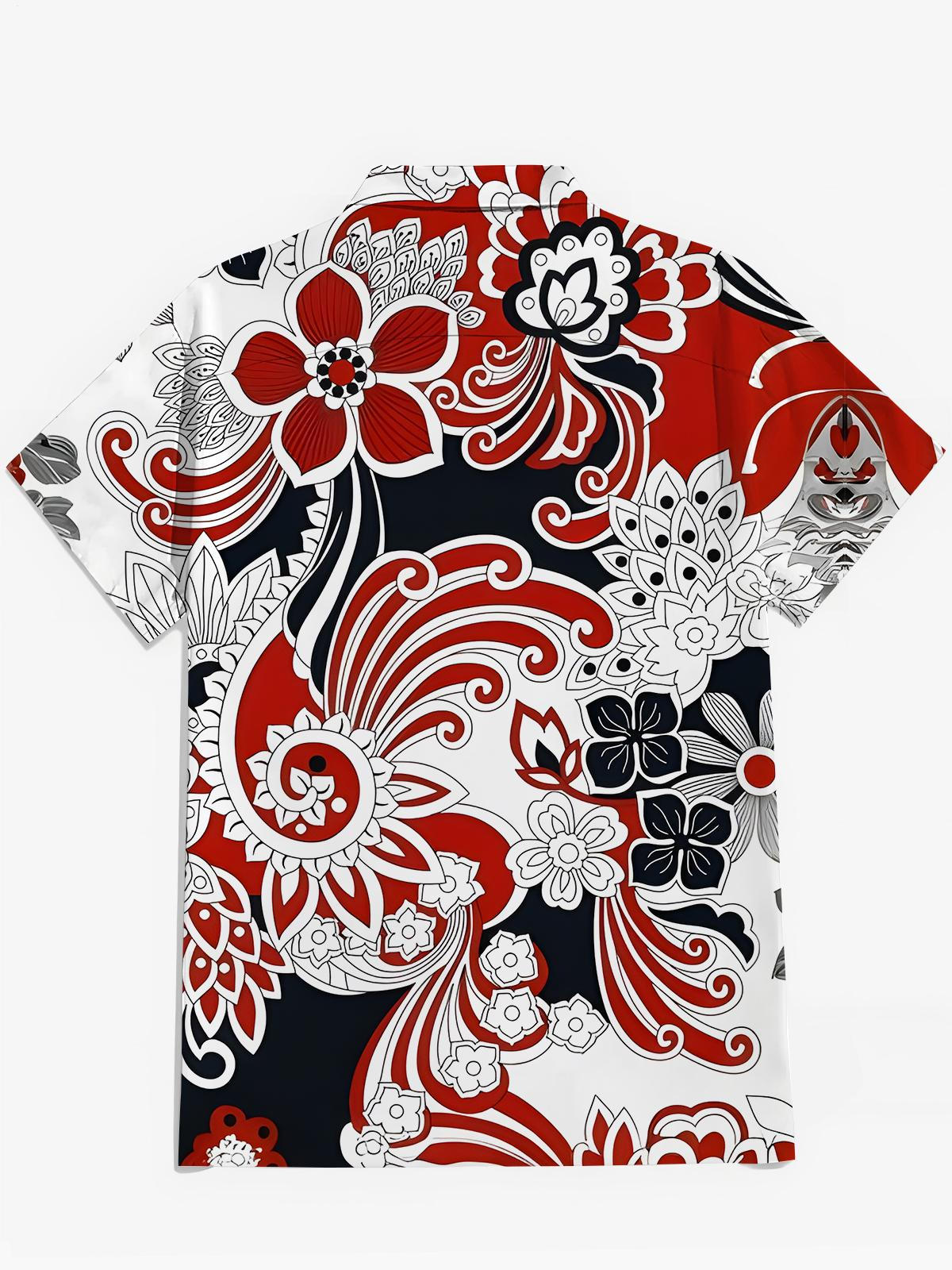 Taschenhemden Für Blumen -Männer In Kurzarm