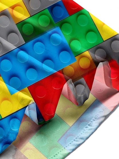 Building Block Print Herren -Tasche Kurzarm Shirts