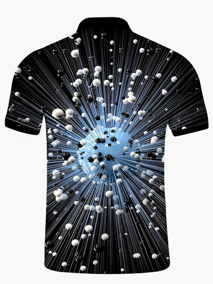 Geometrie Herren Kurzärmel -Polo -Hemd Polo -Hemd