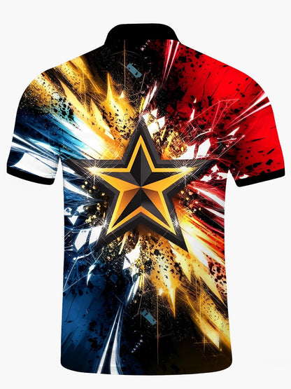 Kurzärmel -Polo -Hemd Von Star Herren Kurzarmknopf