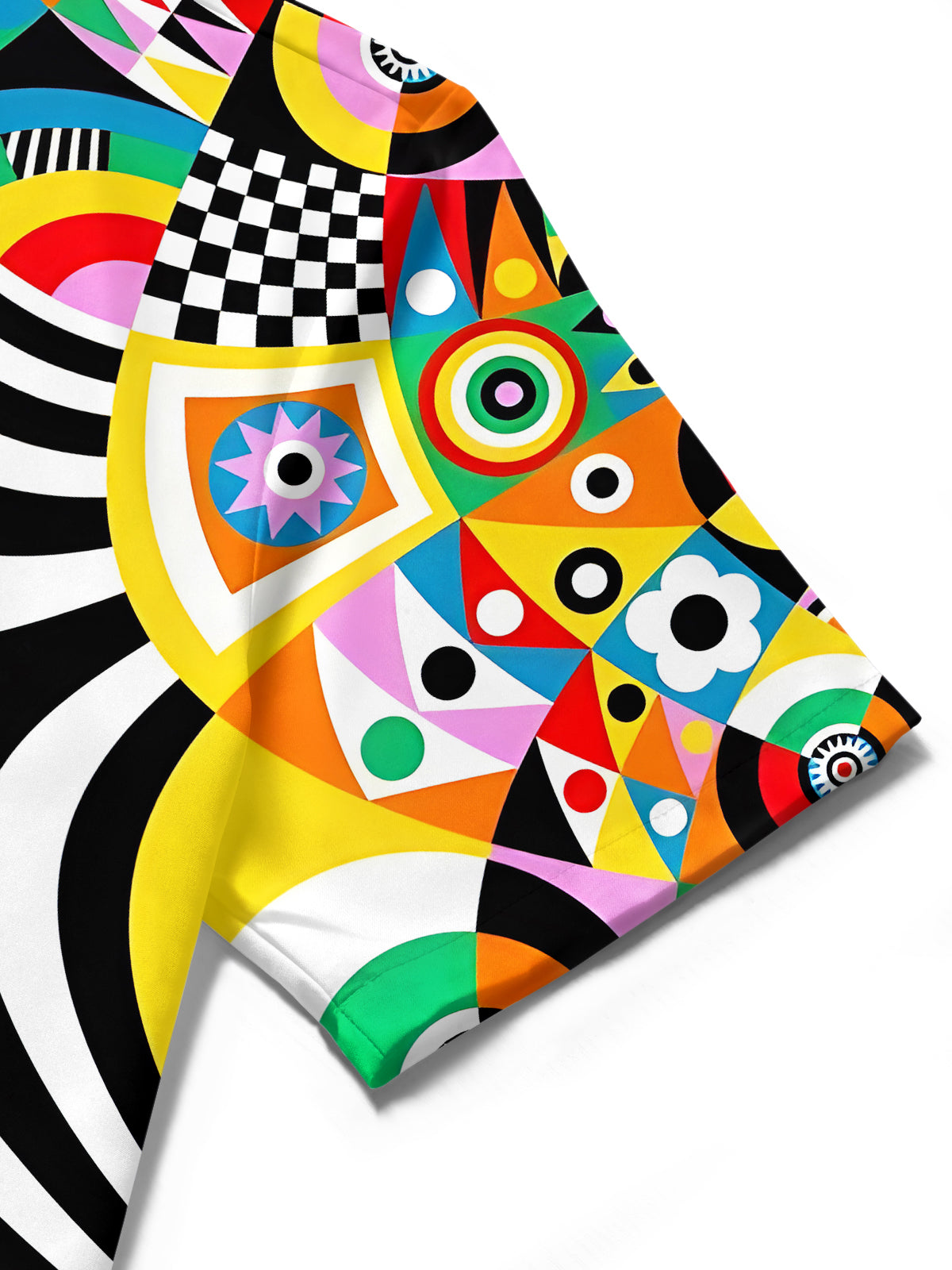 Geometrie Herren -Taschen -Kurzarmhemden