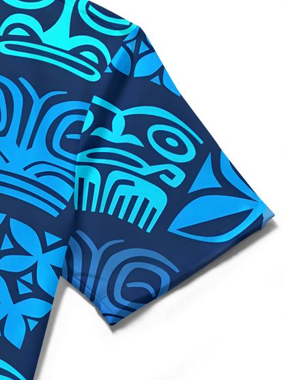 Hawaiianische Herren -Taschen -Kurzarmhemden
