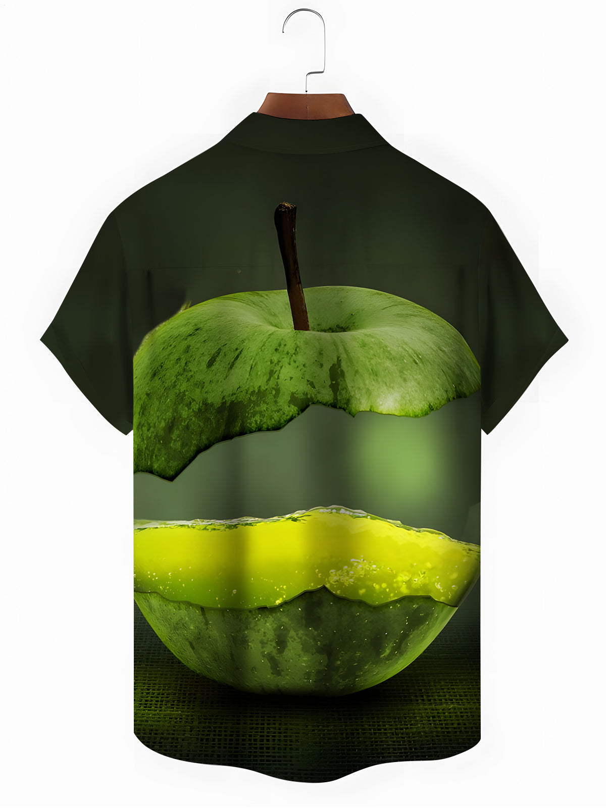 Apfeldruck Herren -Taschen -Kurzärmel -Shirts