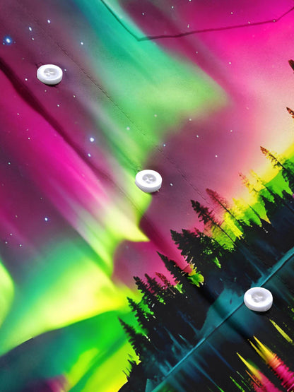 Landschaftsdruck Herren -Tasche Kurzarm Shirts