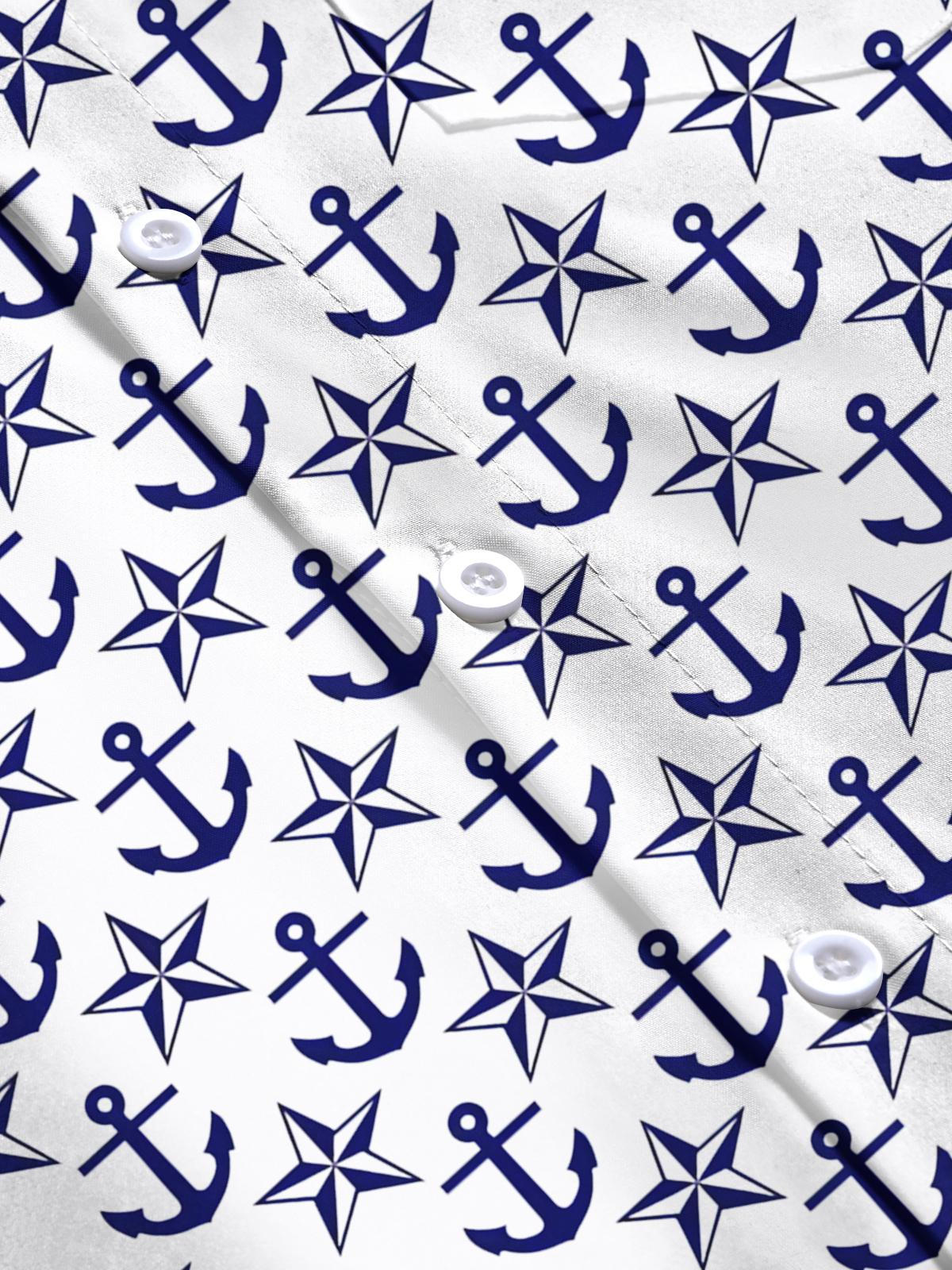 Ankerdrucken Herren -Tasche Kurzarm Shirts