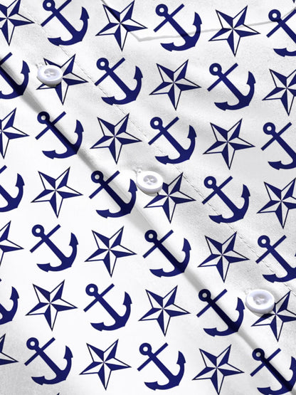 Ankerdrucken Herren -Tasche Kurzarm Shirts