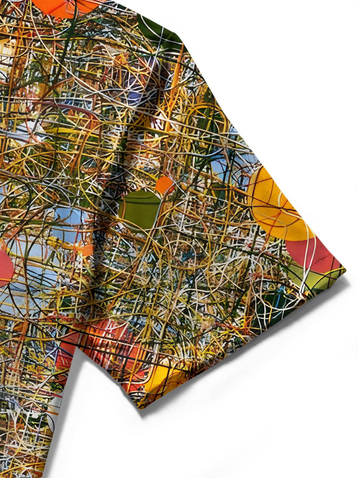 Geometrie Herren -Taschen -Kurzarmhemden