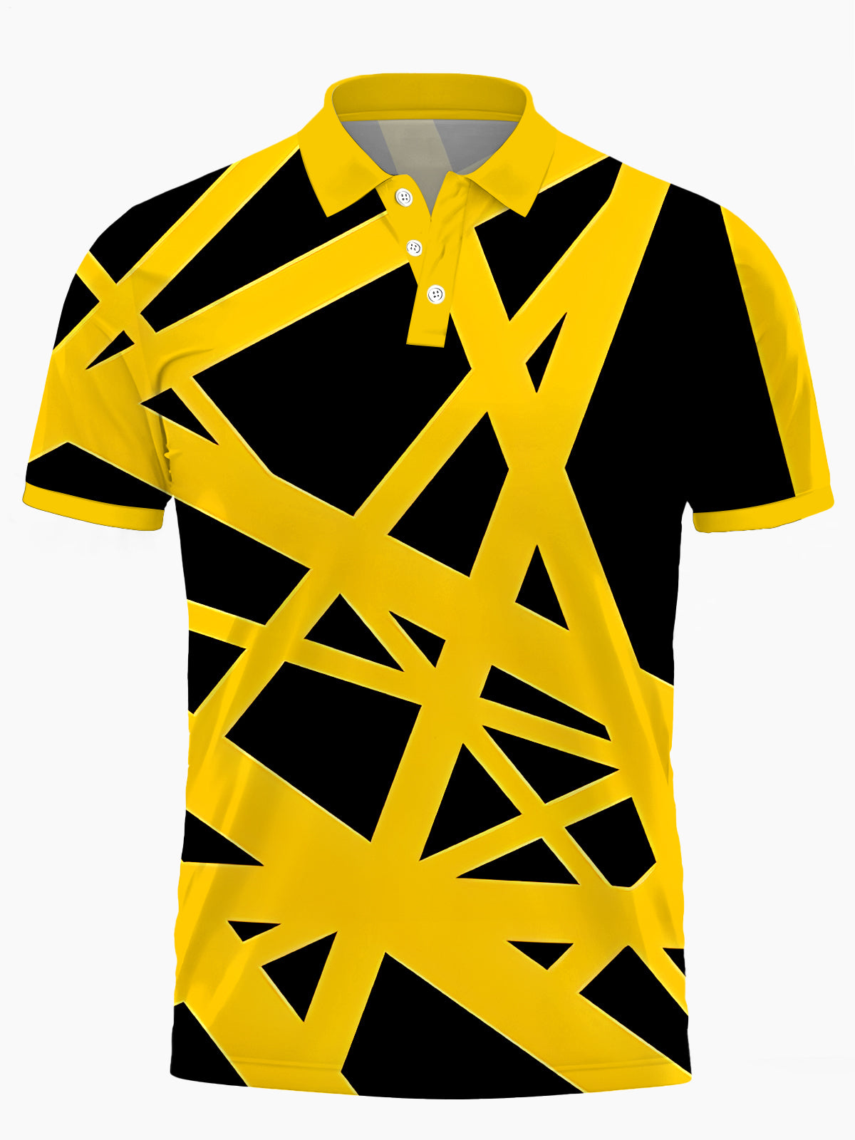 Geometrie Herren Kurzärmel -Polo -Hemd Polo -Hemd