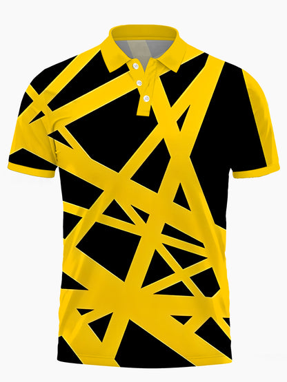 Geometrie Herren Kurzärmel -Polo -Hemd Polo -Hemd