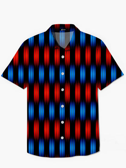 Geometrische Gradientenprint -Männer -Taschen -Taschen -Shirt -Hemden