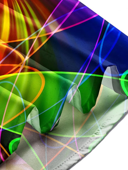 Geometrische Linien Drucken Herren -Taschen -Kurzärmel -Shirts