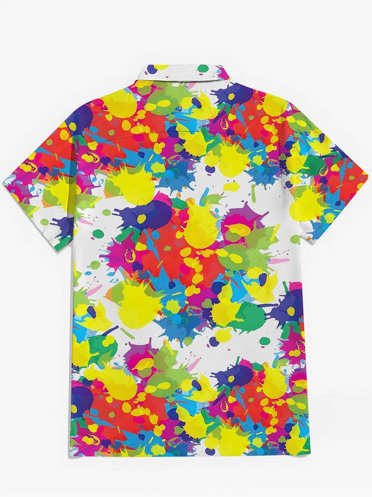 Krawattenfarbstoff -Tasche Kurzärmel -Hemden