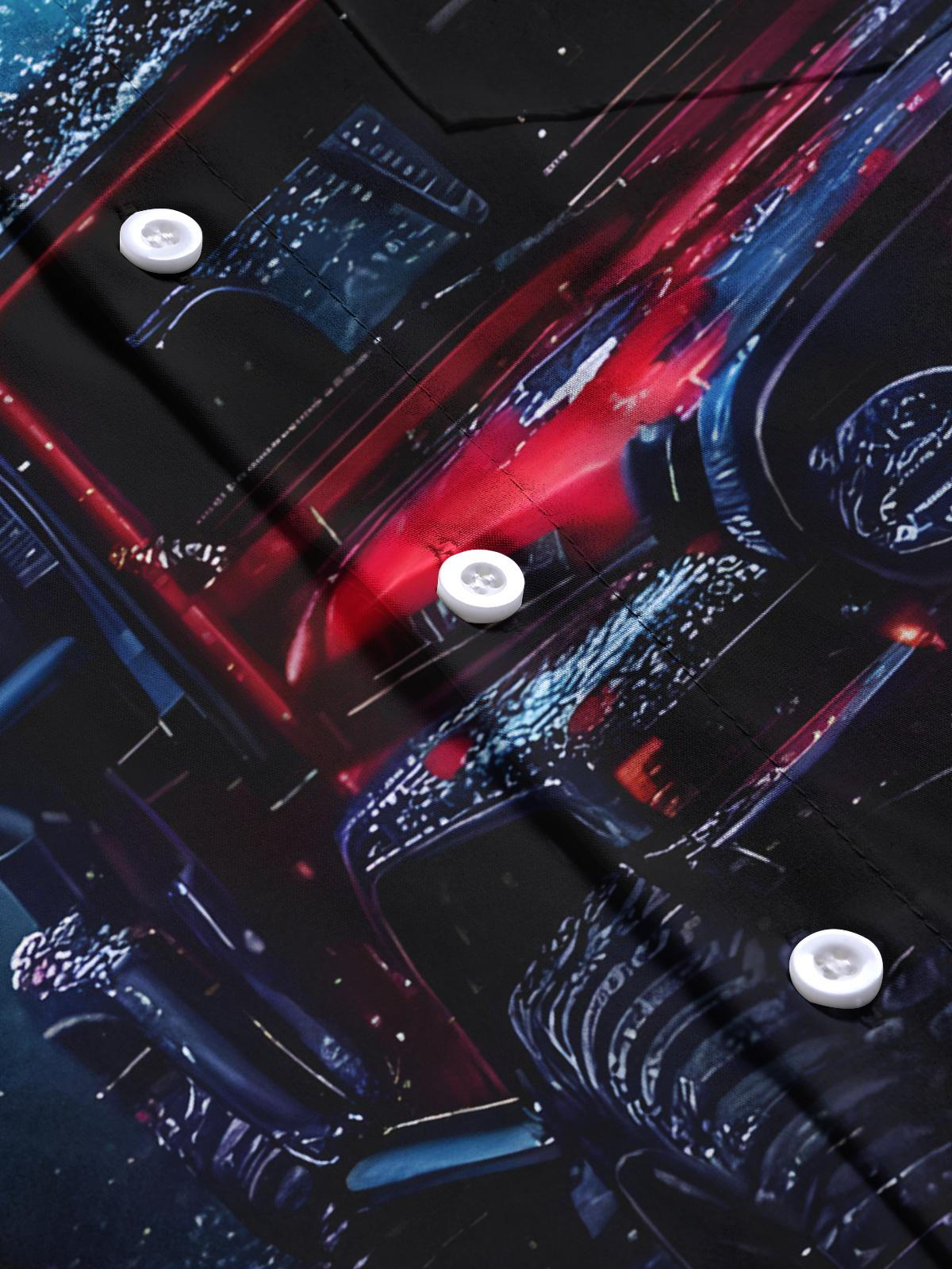 Kurzarmhemden Für Autodruck Herren Tasche