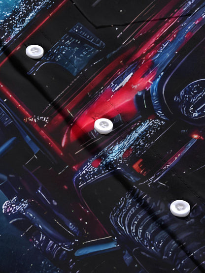 Kurzarmhemden Für Autodruck Herren Tasche