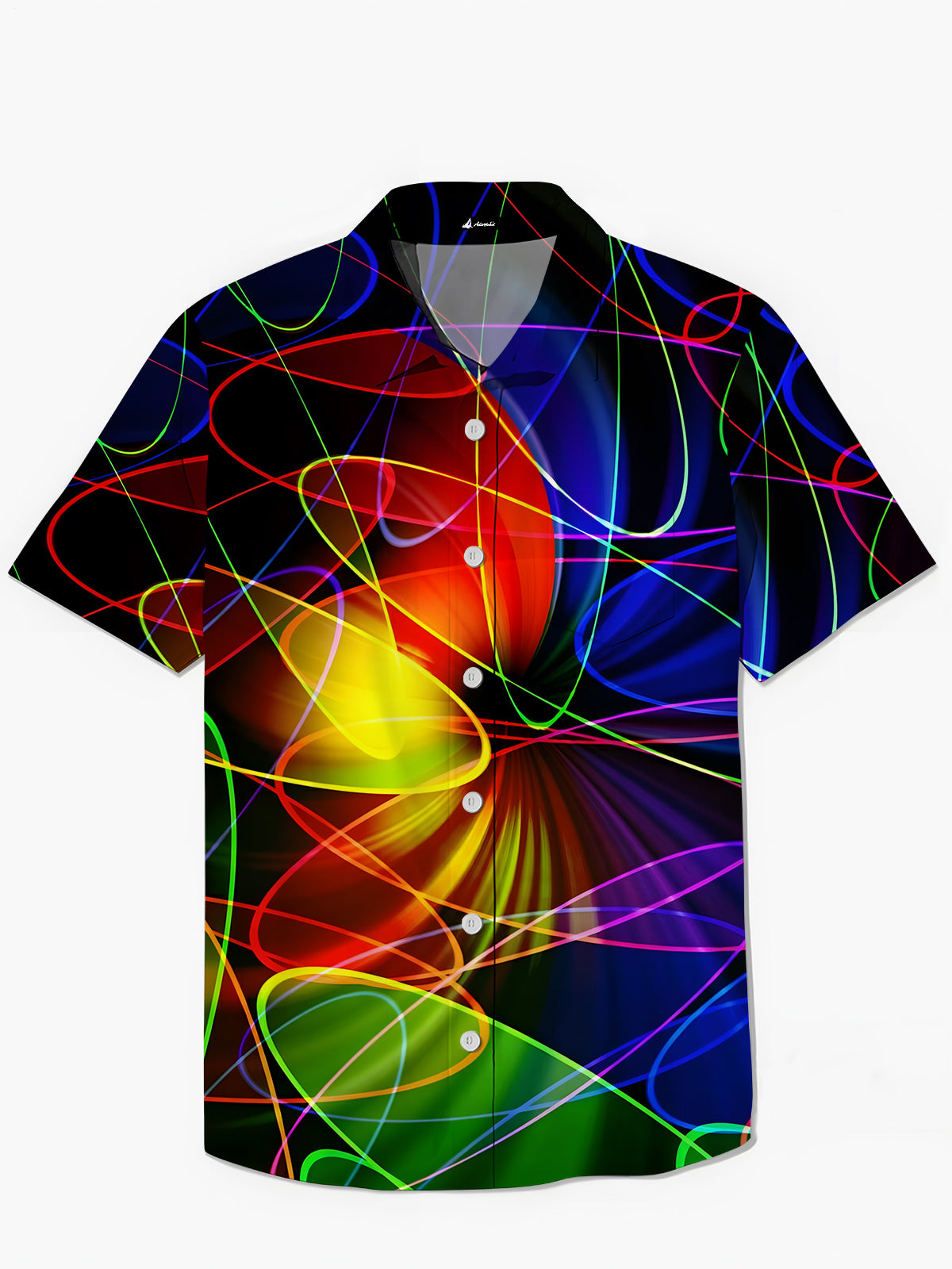 Geometrische Linien Drucken Herren -Taschen -Kurzärmel -Shirts