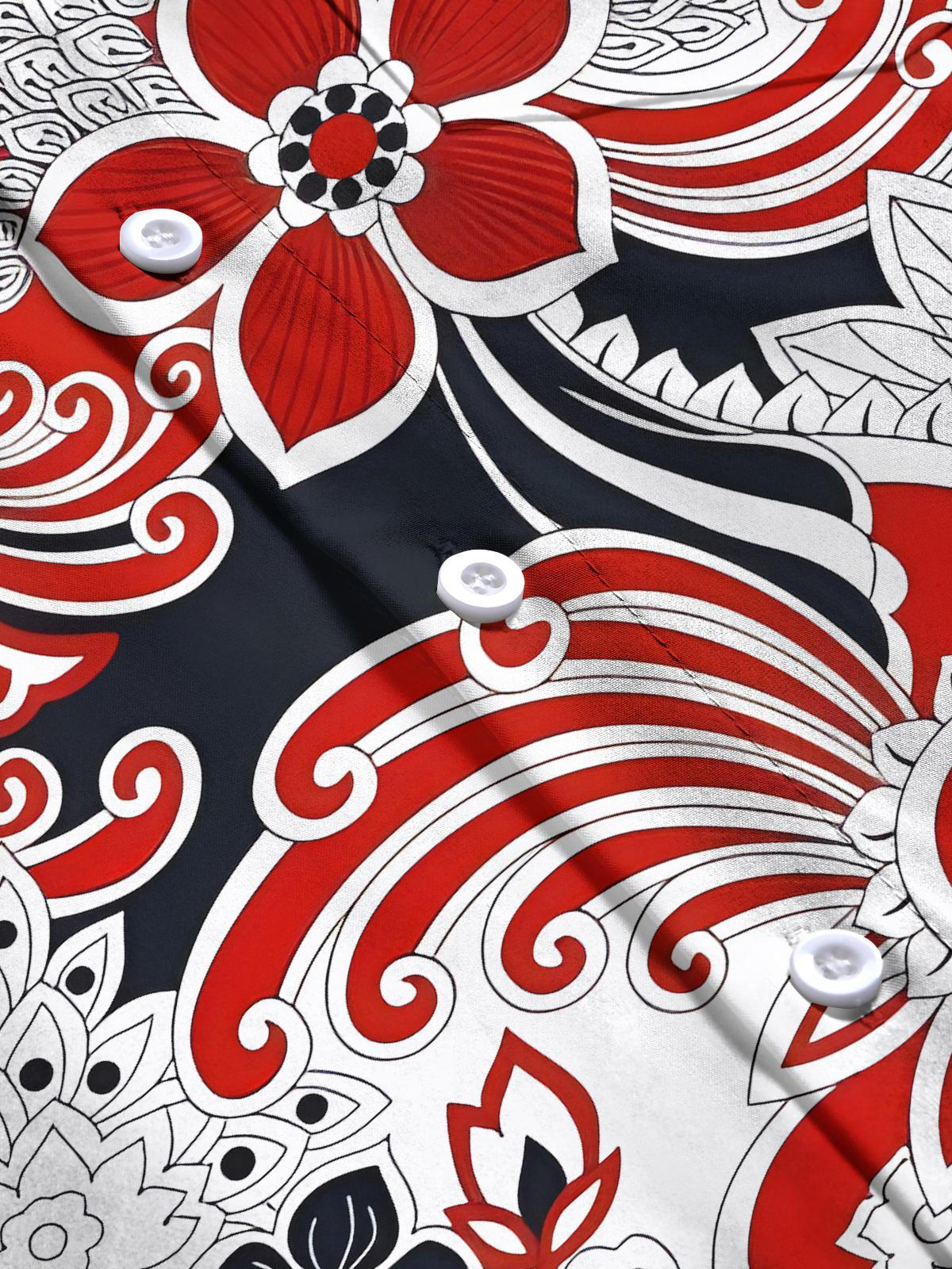 Taschenhemden Für Blumen -Männer In Kurzarm