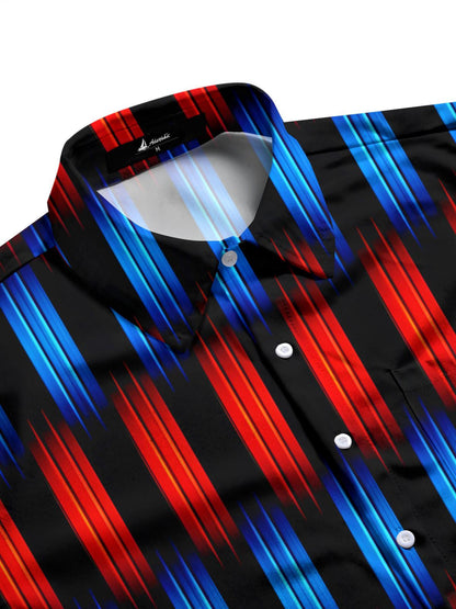 Geometrische Gradientenprint -Männer -Taschen -Taschen -Shirt -Hemden