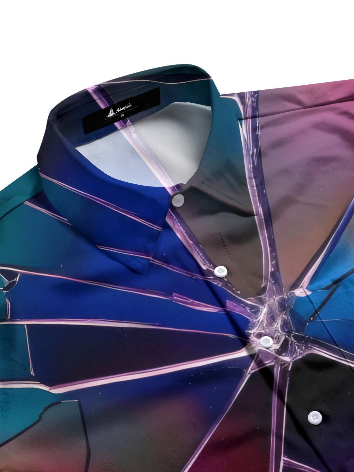 Verlaufsbrotglasabdruck Herren -Tasche Kurzarm Shirts