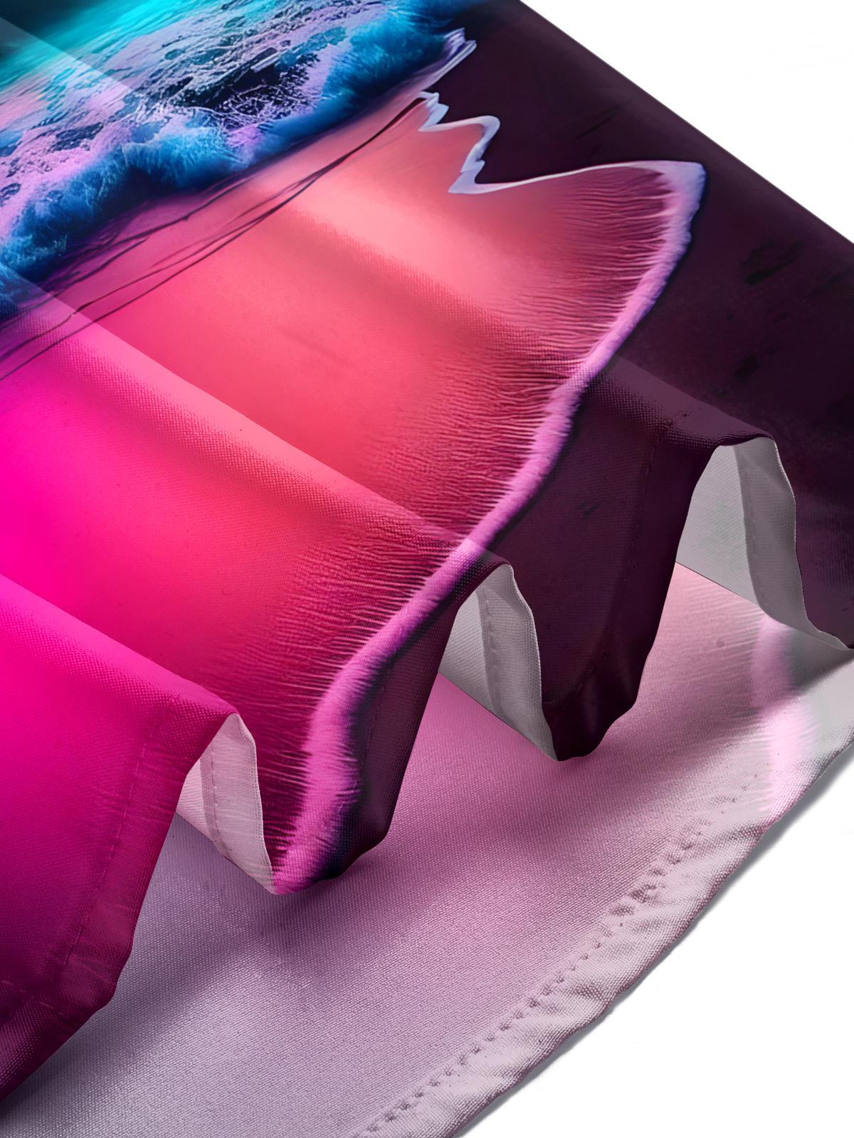 Strandlandschaftsdrucken Herren -Tasche Kurzarm Shirts