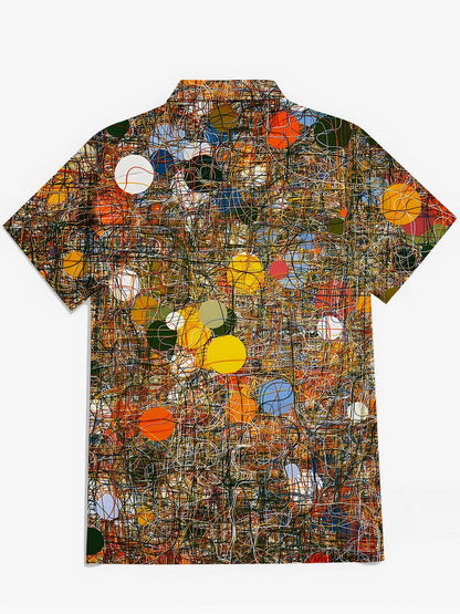 Geometrie Herren -Taschen -Kurzarmhemden