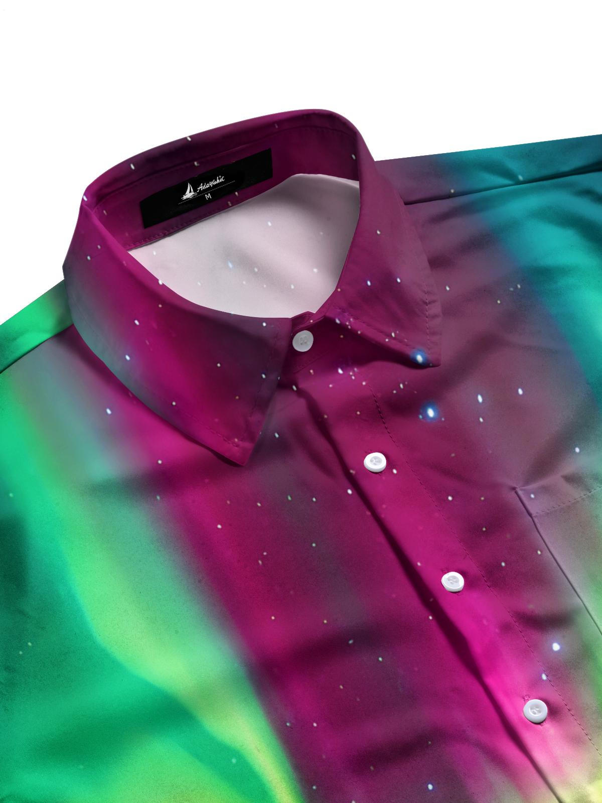 Landschaftsdruck Herren -Tasche Kurzarm Shirts