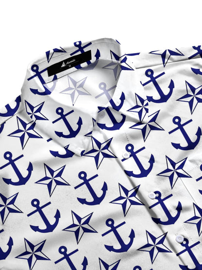 Ankerdrucken Herren -Tasche Kurzarm Shirts