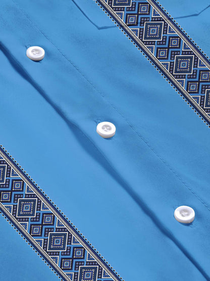 Geometrie Herren -Taschen -Kurzarmhemden