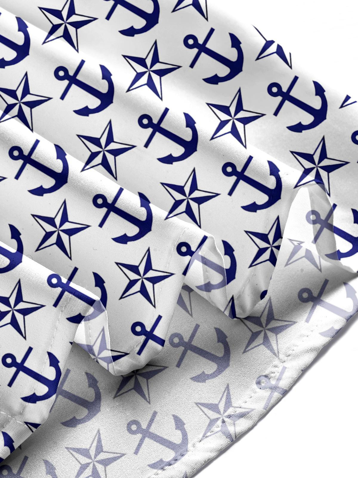 Ankerdrucken Herren -Tasche Kurzarm Shirts