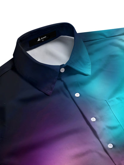 Strandlandschaftsdrucken Herren -Tasche Kurzarm Shirts