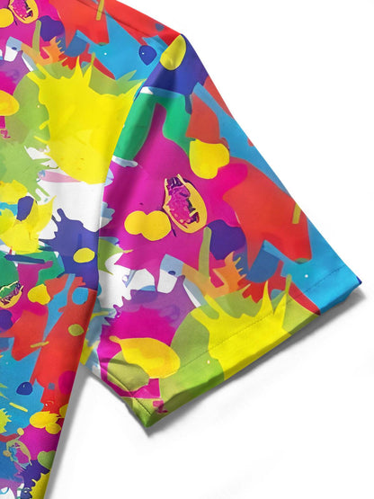 Krawattenfarbstoff -Tasche Kurzärmel -Hemden