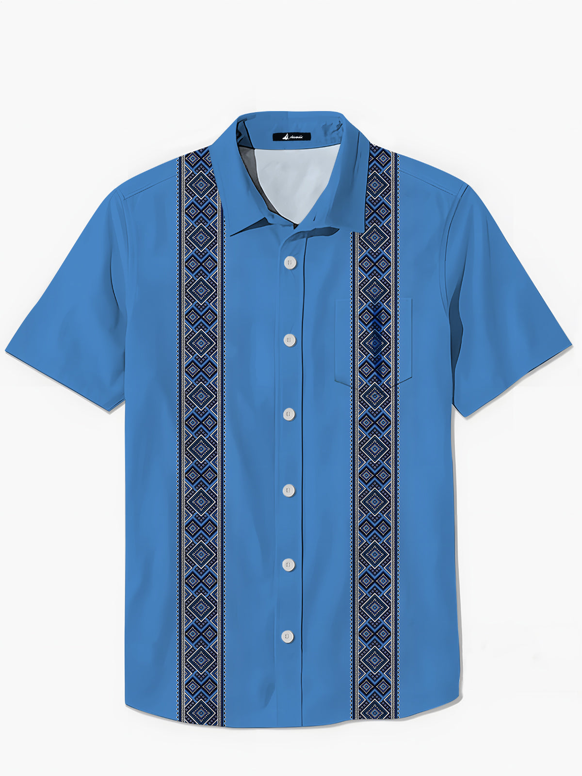 Geometrie Herren -Taschen -Kurzarmhemden