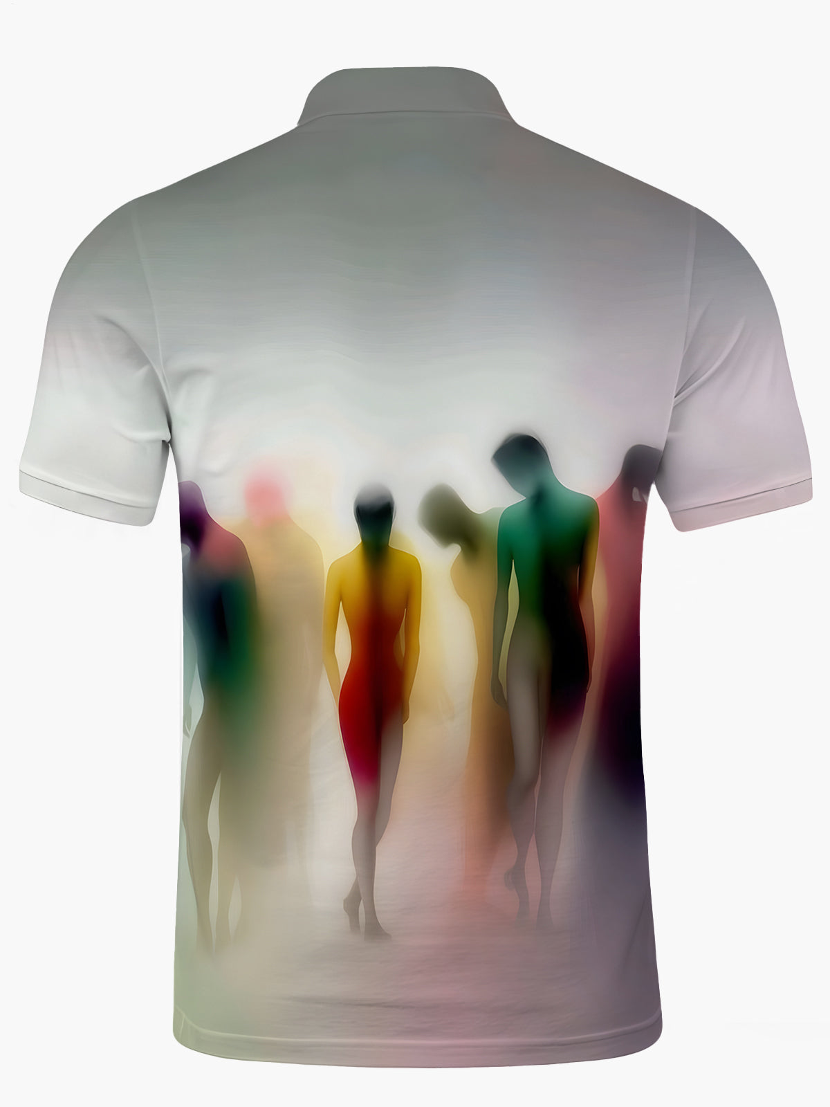 Kunstdruck Herren Kurzarmknopf Poloshirt