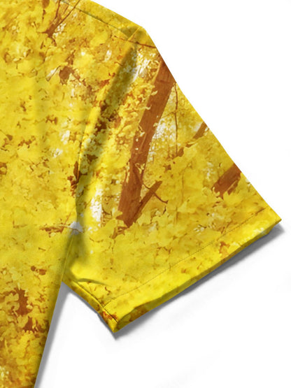 Baumdruck -Taschen -Kurzarm -Hemden Für Männer Drucken