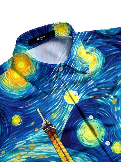 Ölmalerei Kunstdruck Herren Tasche Kurzarm Shirts