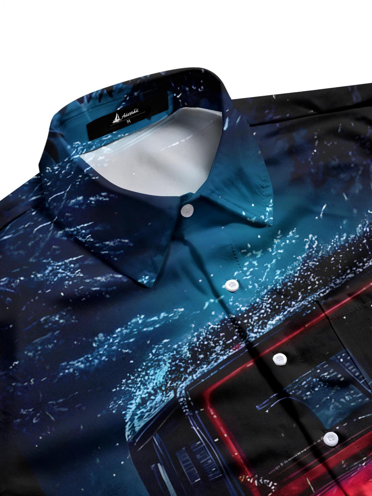 Kurzarmhemden Für Autodruck Herren Tasche