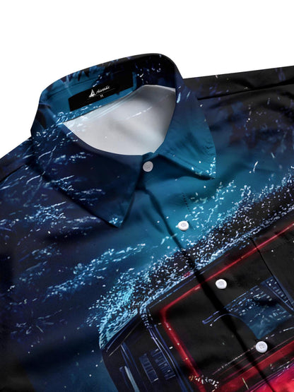 Kurzarmhemden Für Autodruck Herren Tasche