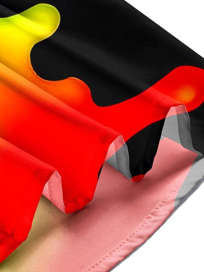 Rainbow Gradient Print Herren -Tasche Kurzarm Shirts