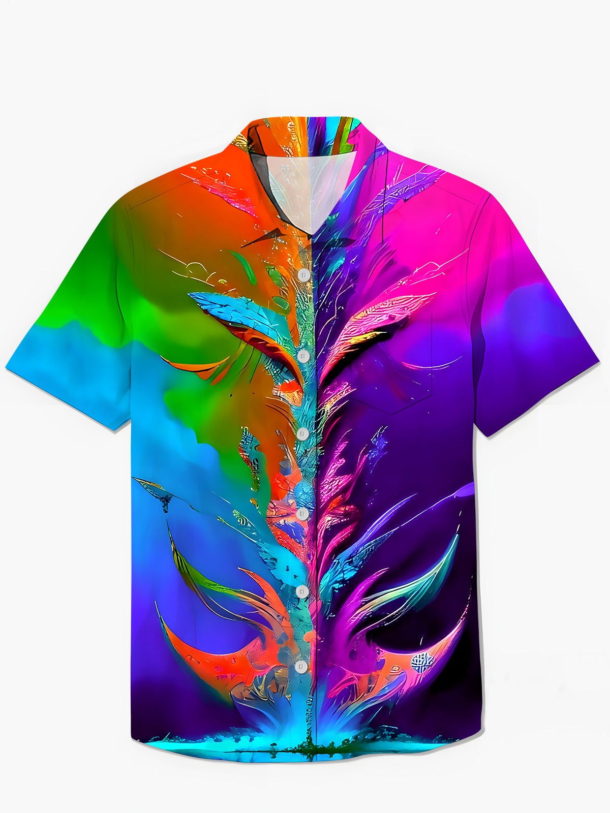 Krawattenfarbstoff -Tasche Kurzärmel -Hemden