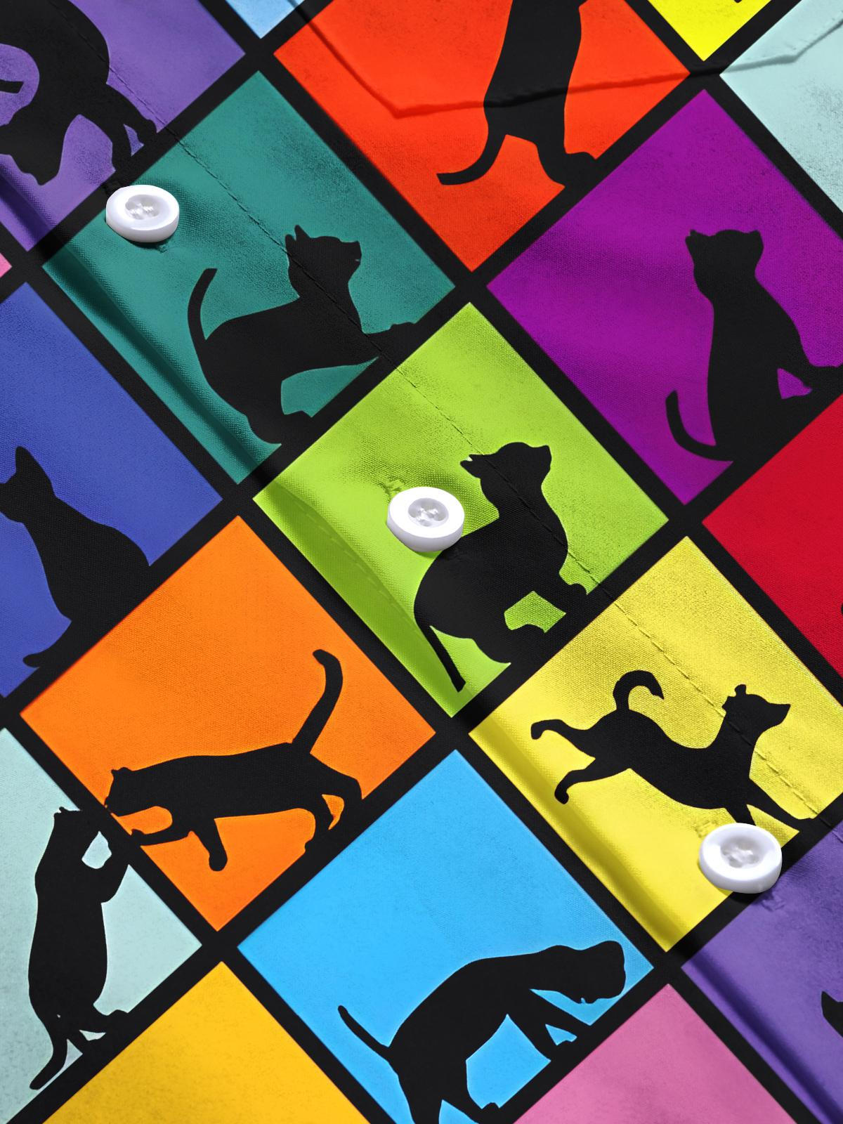 Katze -Hund -Taschen -Taschen -Kurzarmhemden