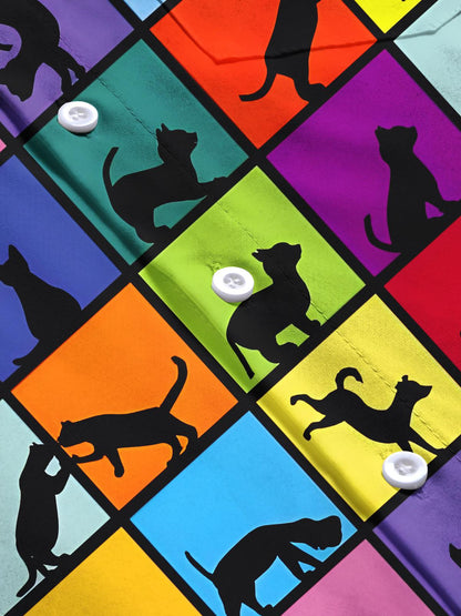 Katze -Hund -Taschen -Taschen -Kurzarmhemden