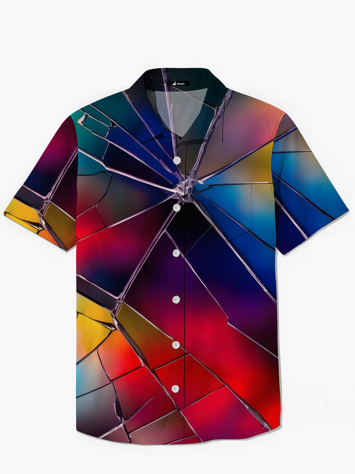 Verlaufsbrotglasabdruck Herren -Tasche Kurzarm Shirts