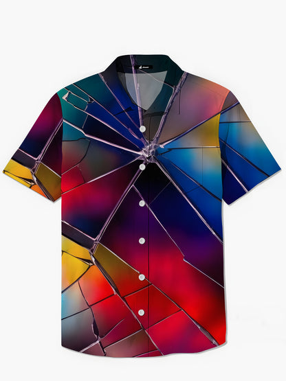 Verlaufsbrotglasabdruck Herren -Tasche Kurzarm Shirts